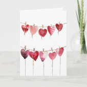 Carte Coeurs liés à une ligne (Devant)