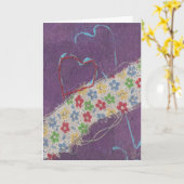 Carte Coeurs Médias mixtes Collage, anniversaire (Fleur jaune)