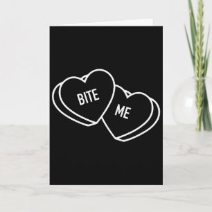 Carte Cœurs mignons me mordent, Anti-Saint-Valentin drôl