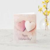 Carte Coeurs mignons Salutation de Valentine (Fleur jaune)