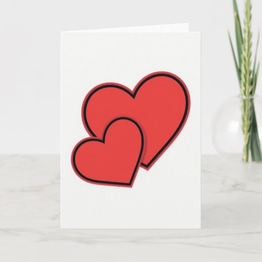 Carte Cœurs Minimalistes (Devant)
