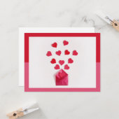 Carte Coeurs modernes Colorblock Saint Valentin (Devant/Arrière en situation)