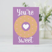 Carte Cœurs modernes de Saint-Valentin Glaçage pour beig (Debout devant)