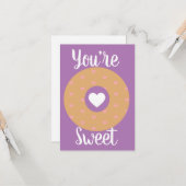 Carte Cœurs modernes de Saint-Valentin Glaçage pour beig (Devant/Arrière en situation)