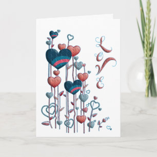 Carte Coeurs Mon amour Aquarelle romantique Personnalise