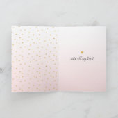 Carte Coeurs or rose pâle Ombre (Intérieur)