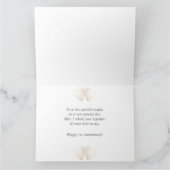 Carte Coeurs papier du 1er anniversaire (Intérieur)