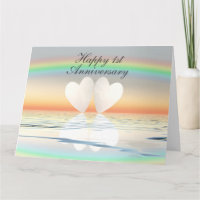 Coeurs papier du 1er anniversaire