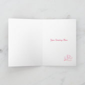 Carte Coeurs perles en rouge (cadre photo) (Intérieur)