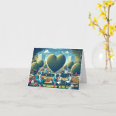 Carte Cœurs pour la santé (Fleur jaune)