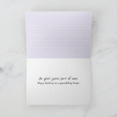 Carte Coeurs pourpres pour la soeur Step Anniversaire (Intérieur)