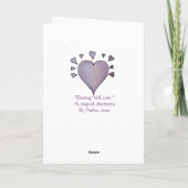 Carte coeurs romantiques avec vers d'amour pour valentin (Dos)