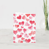 Carte Coeurs rose et rouge Salutation de Saint Valentin (Dos)