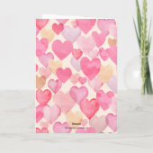 Carte Coeurs roses 60e anniversaire Salutation (Dos)