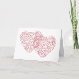 Carte Cœurs Roses Emmêlés