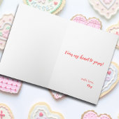 Carte Cœurs roses et rouges avec rubans pour la Saint-Va