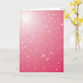 Carte Cœurs Roses Lumineux (Fleur jaune)