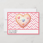 Carte Coeurs roses mignons Salle de classe de biscuits S (Devant)