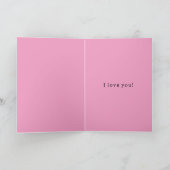 Carte Cœurs roses oiseaux d'amour (Intérieur)