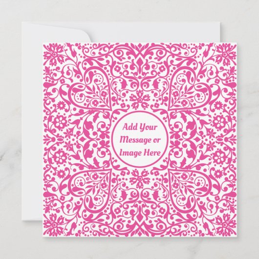 Carte Coeurs roses ornés (Devant)