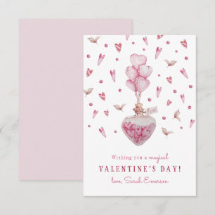 Carte Coeurs roses Salle de classe de la Saint-Valentin