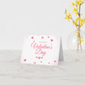 Carte Cœurs roses "XOXO"Joyeuse Saint-Valentin (Fleur jaune)