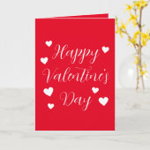 Carte Cœurs rouges blancs Joyuse Saint-Valentin  (Fleur jaune)