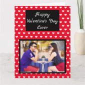 Carte Cœurs Rouges de Taille Jumbo Photo Saint-Valentin (Devant)