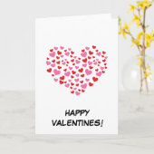 Carte Cœurs rouges et roses | Ajoutez votre texte (Fleur jaune)