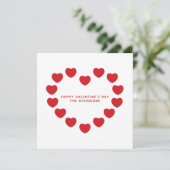 Carte Coeurs rouges mignons coutume moderne Saint Valent (Debout devant)