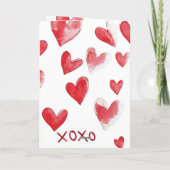 Carte Cœurs Rouges XOXO (Dos)