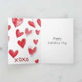 Carte Cœurs Rouges XOXO (Intérieur)