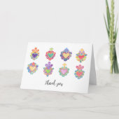 CARTE COEURS SACRÉS, MERCI FOLK MEXIQUE (Devant)