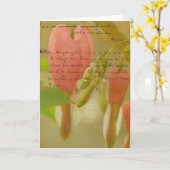 Carte Coeurs saignants (Fleur jaune)