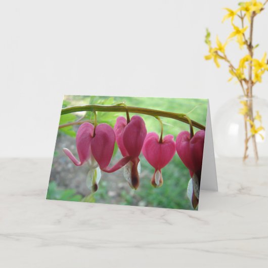 Carte Coeurs saignants (Fleur jaune)