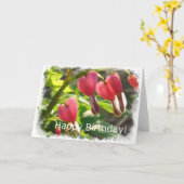Carte Coeurs saignants d'anniversaire (Fleur jaune)
