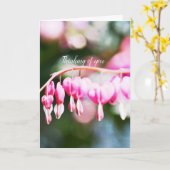 Carte Coeurs saignants Fleurs de fleurs roses photograph (Fleur jaune)