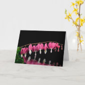 Carte Coeurs saignants Réflexion Sympathie (Fleur jaune)