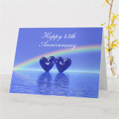 Carte Coeurs saphirs du 45e anniversaire (Fleur jaune)