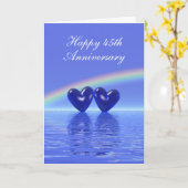 Carte Coeurs saphirs du 45e anniversaire (Tall) (Fleur jaune)