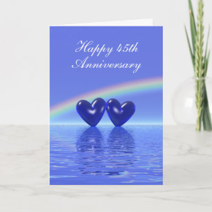 Carte Coeurs saphirs du 45e anniversaire (Tall)