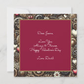Carte Coeurs Steampunk personnalisés Saint Valentin (Dos)