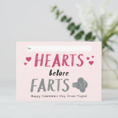 Carte Coeurs stupides avant les premières classe Valenti (Debout devant)