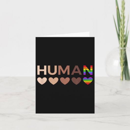 Carte Coeurs Tout Compris Pour La Justice Raciale Blm &a (Devant)