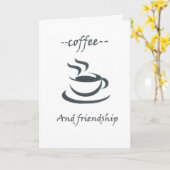 Carte --coffee and friendship-- (Fleur jaune)