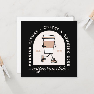 Carte Coffee and running lovers run club funny