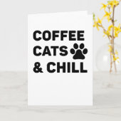 Carte Coffee Cats et Chill (Fleur jaune)