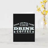 Carte Coffee Drinker Lover mème - Coffee Cup Graphic Art (Fleur jaune)