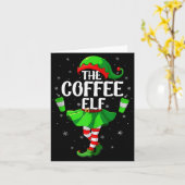 Carte Coffee Elf Christmas Girls Women Elf Squad Xmas Fa (Fleur jaune)