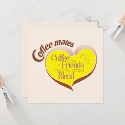 Carte Coffee mates (Devant/Arrière en situation)